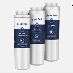 GLACIER FRESH UKF8001 Water Filter Compatible with Puriclean II Pack of 3 White